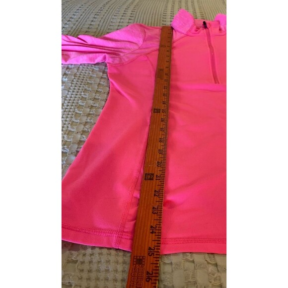 Xersion Jacket Size Medium Semi Fit Hot Pink 3/4 Zip Thumb Holes Stretchy - Picture 8 of 10